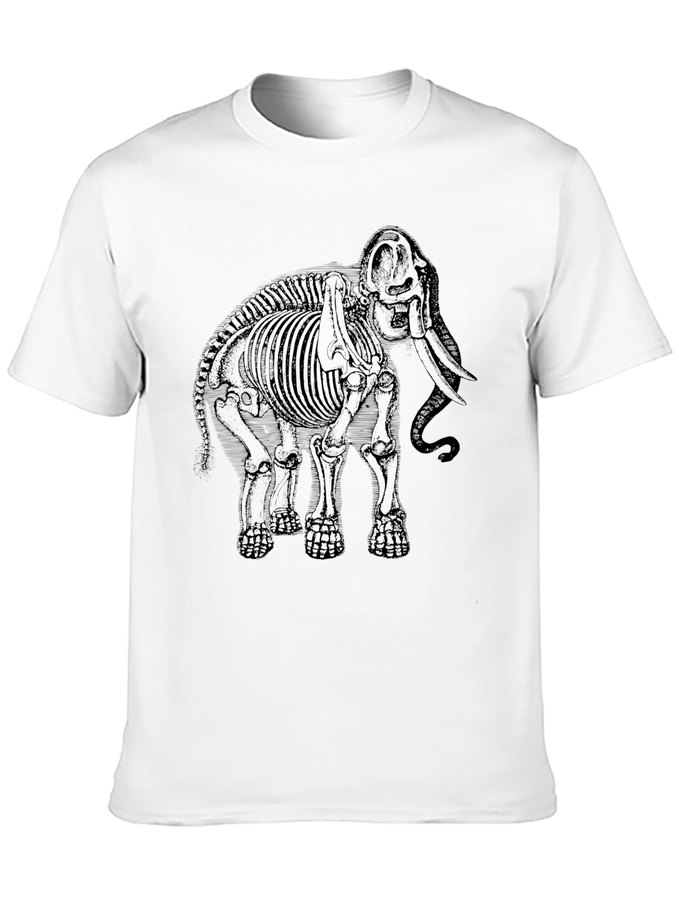 Camiseta Negra Esqueleto de Mamut