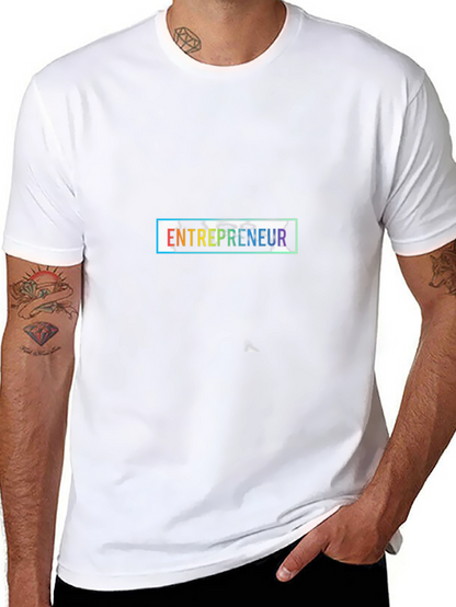 Camiseta Negra Entrepreneur Diseño Moderno