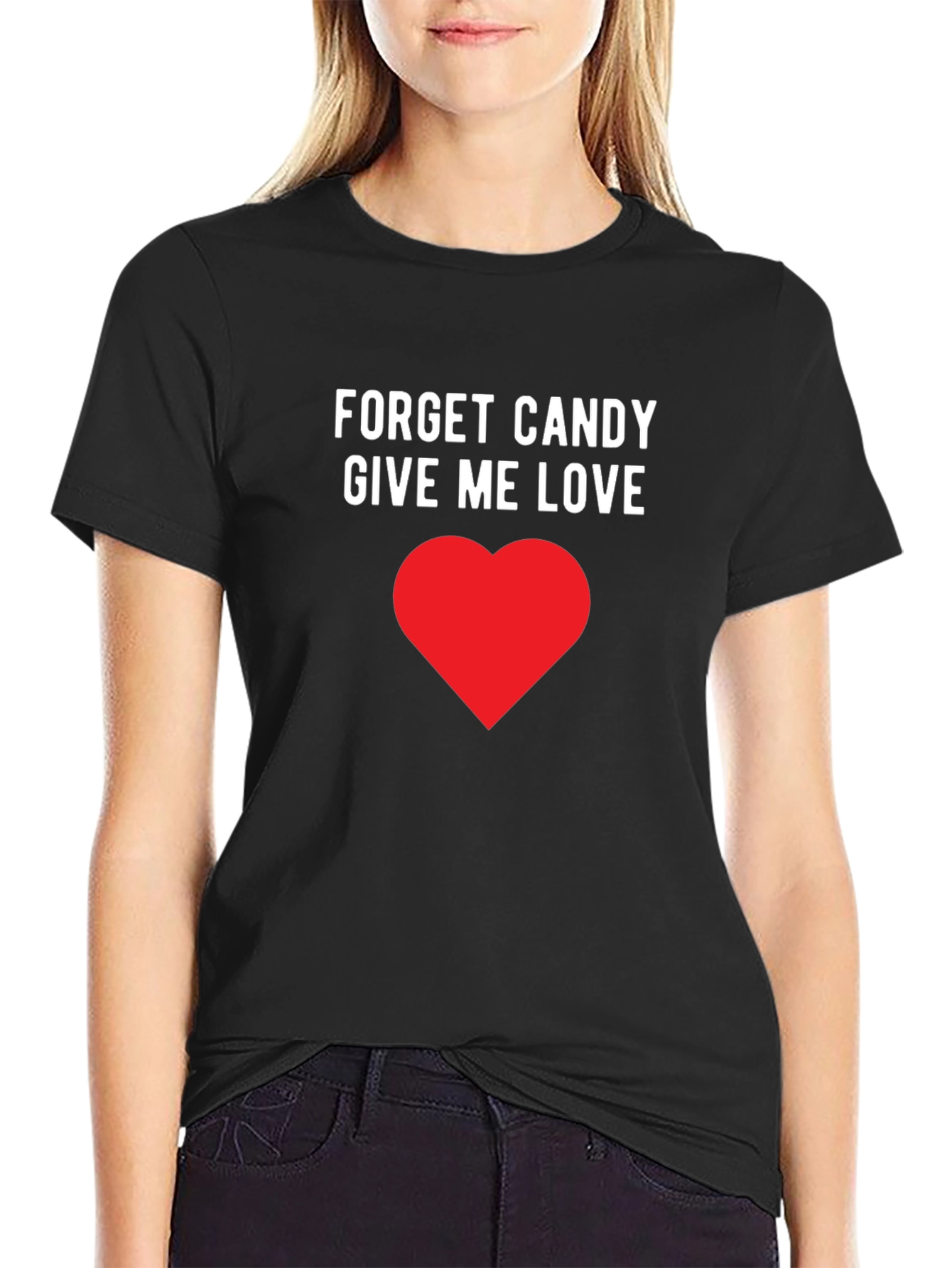 Camiseta Negra Olvida el Caramelo Dame Amor