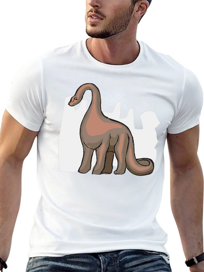 Camiseta Negra Dinosaurio Cuello Largo Diseño Único