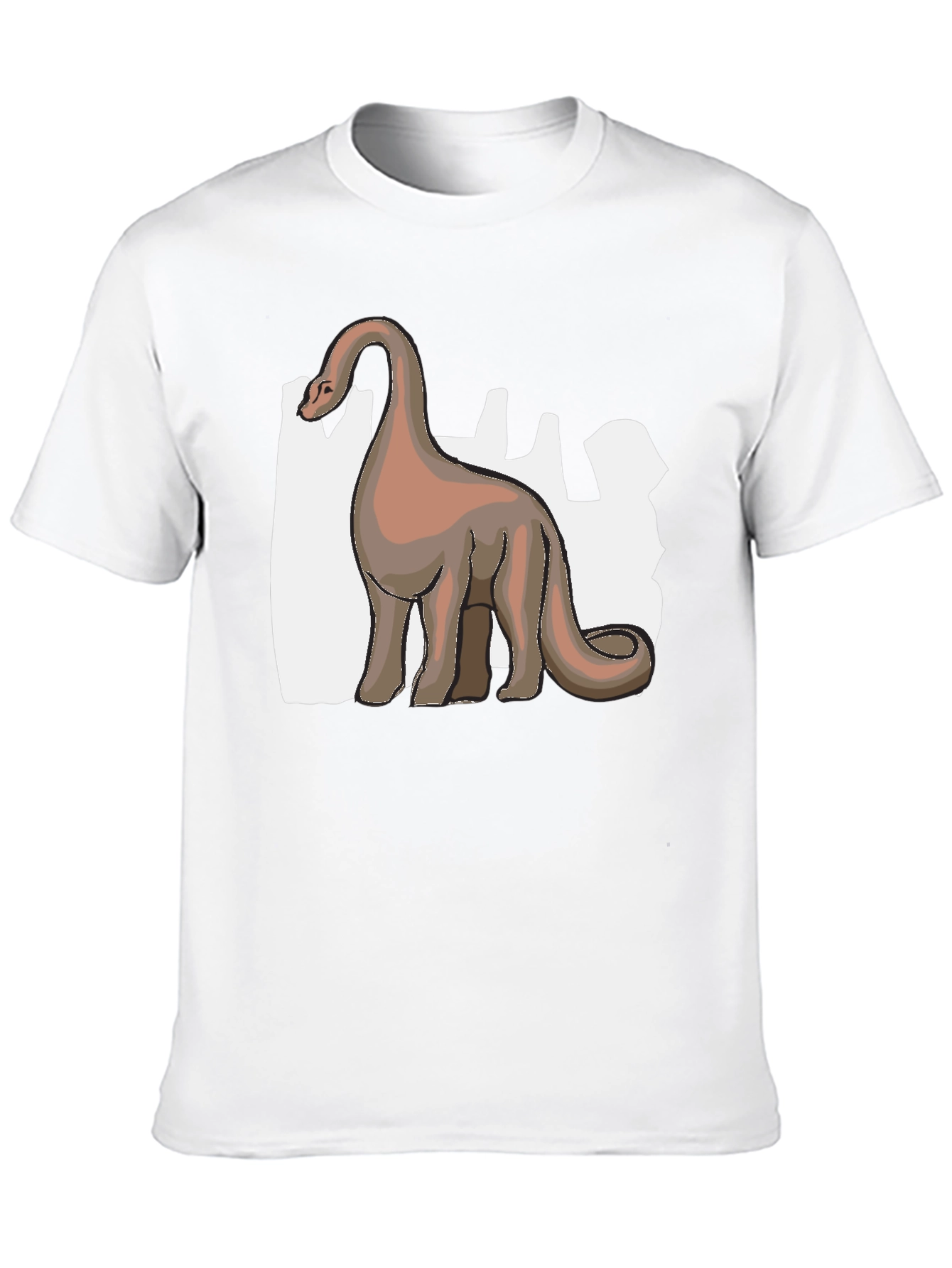 Camiseta Negra Dinosaurio Cuello Largo Diseño Único