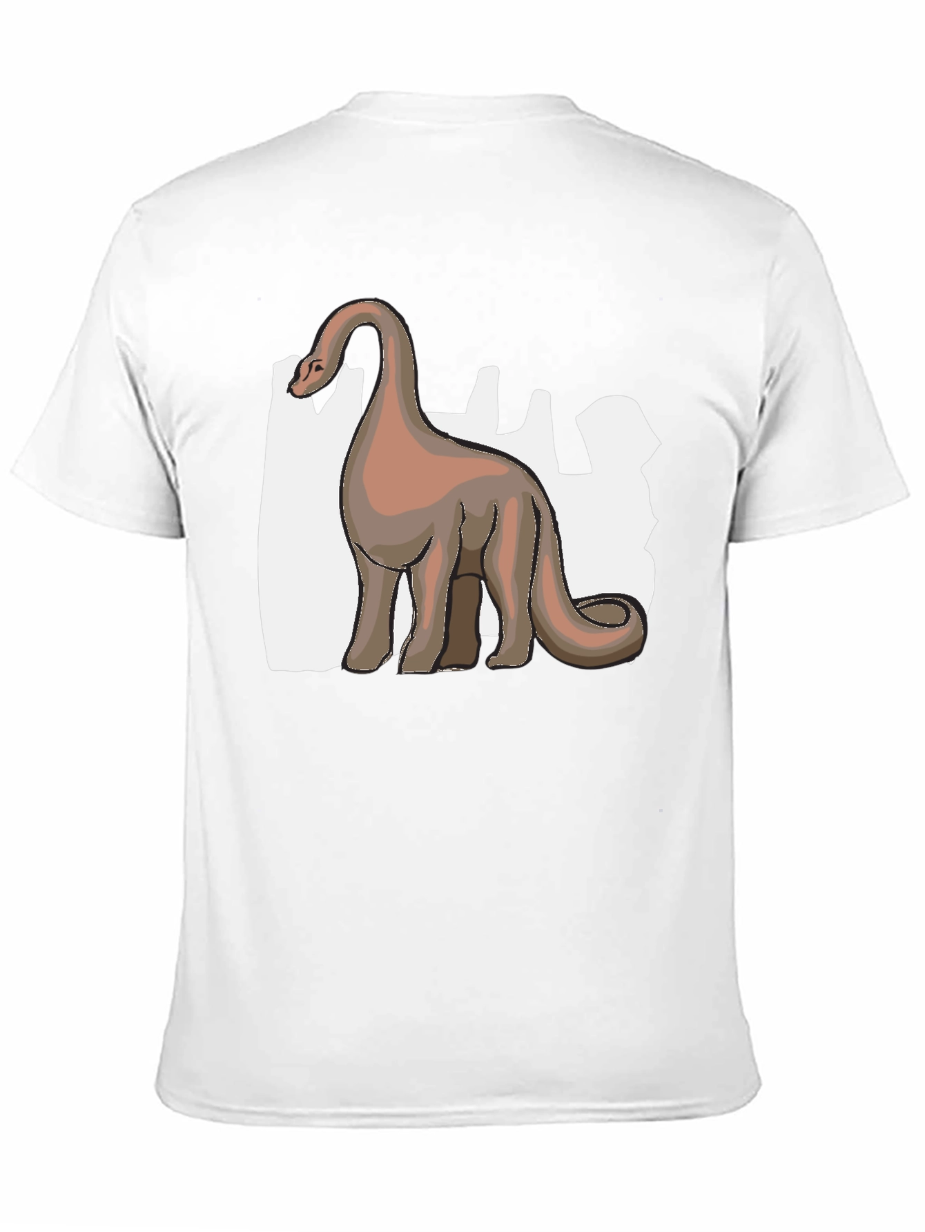 Camiseta Negra Dinosaurio Cuello Largo Diseño Único