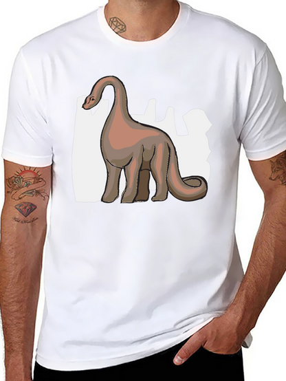 Camiseta Negra Dinosaurio Cuello Largo Diseño Único