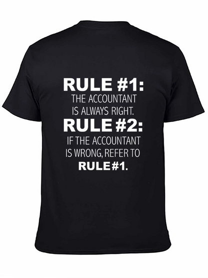 Camiseta Negra con Humor para Contadores
