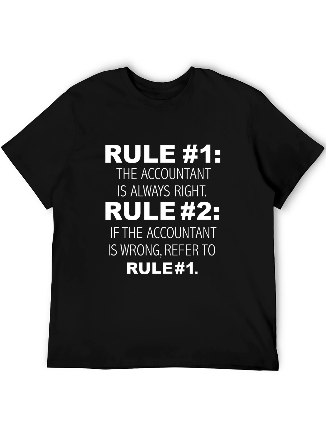 Camiseta Negra con Humor para Contadores