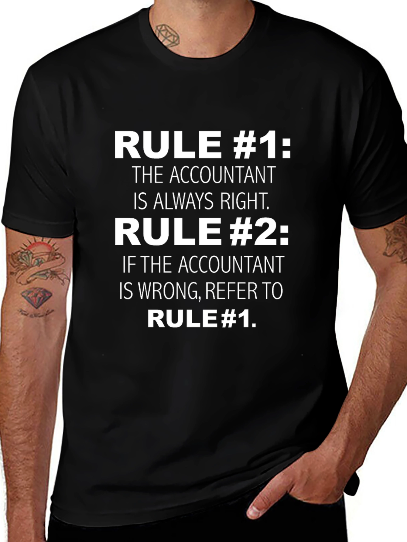 Camiseta Negra con Humor para Contadores