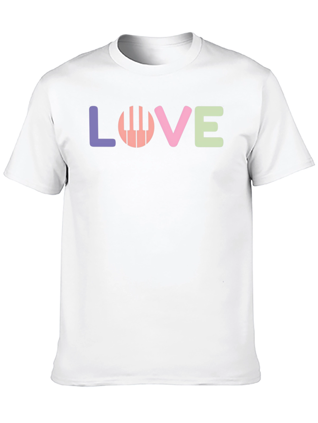 Camiseta Negra Love Piano para Amantes de la Música
