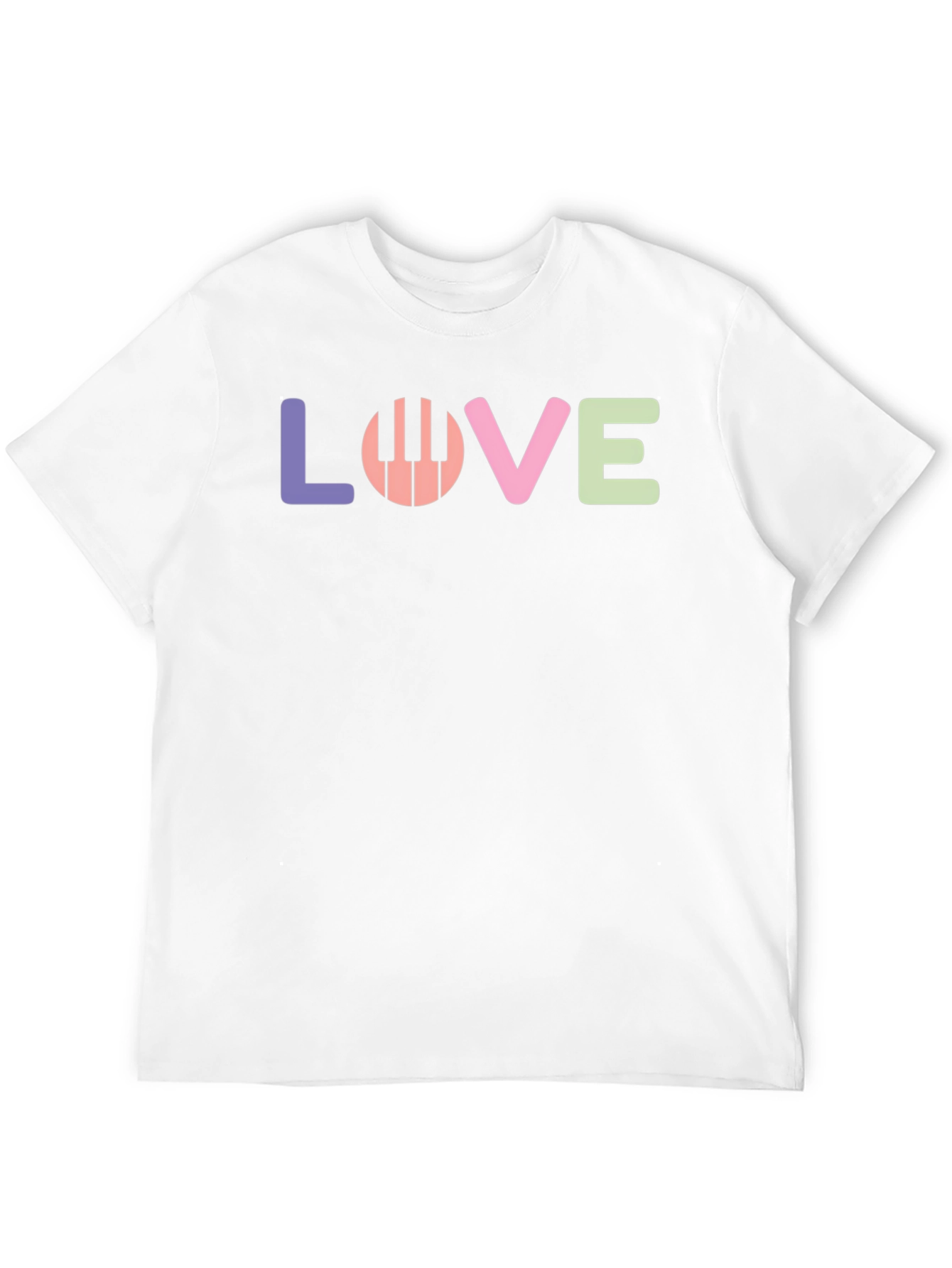 Camiseta Negra Love Piano para Amantes de la Música