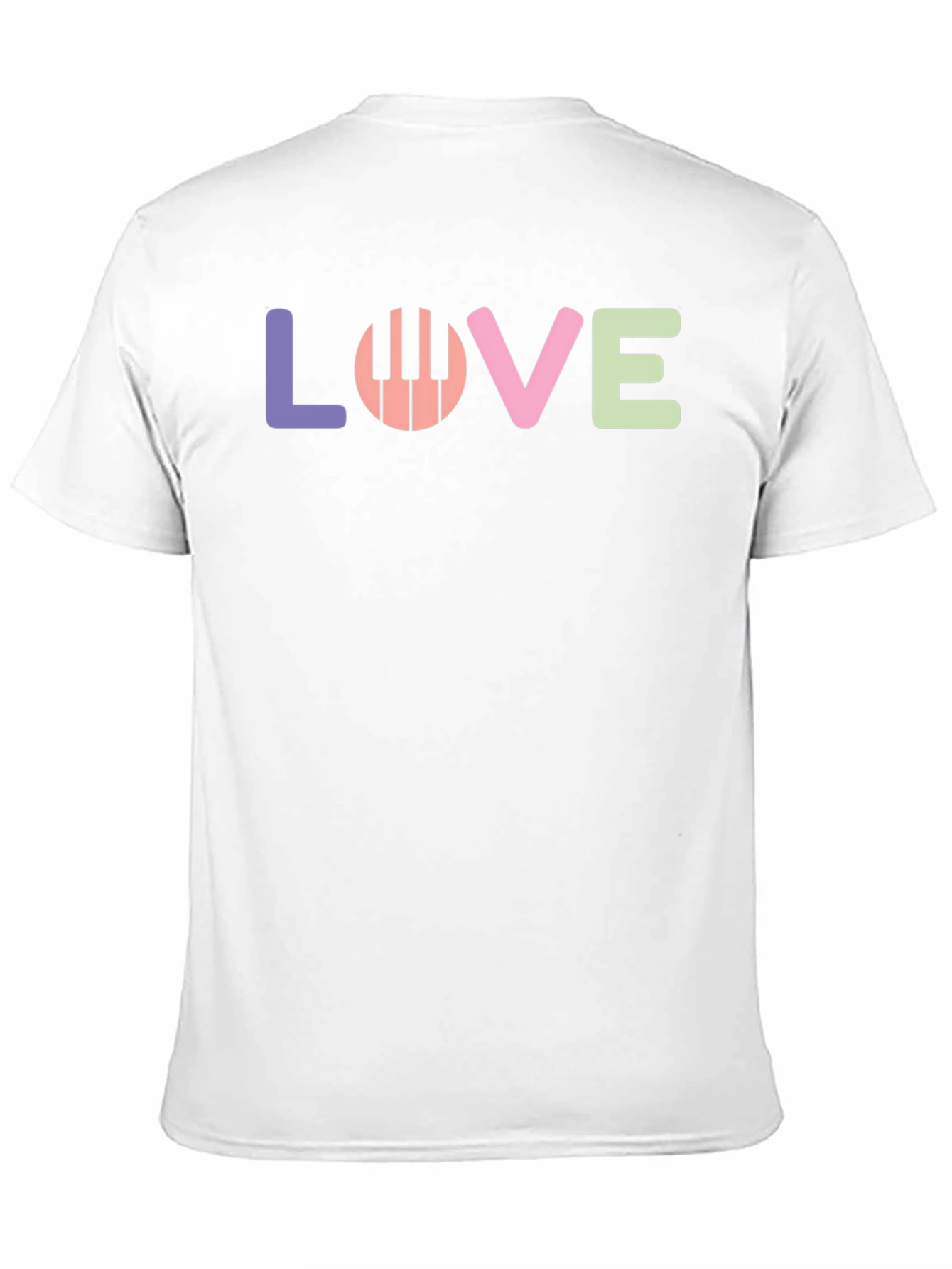Camiseta Negra Love Piano para Amantes de la Música