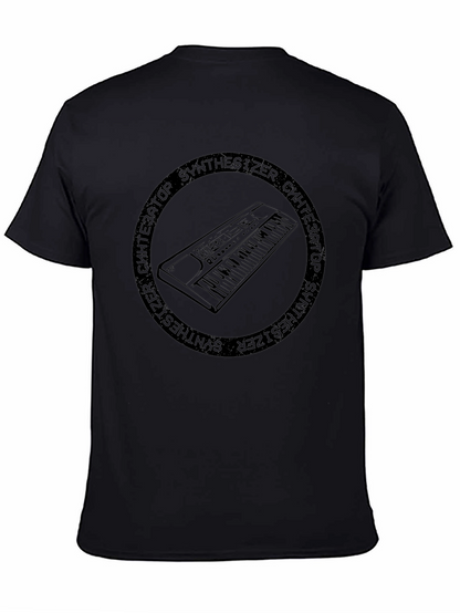 Camiseta Negra Sintetizador Retro