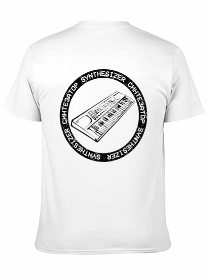 Camiseta Negra Sintetizador Retro