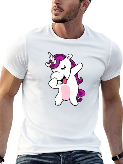 Camiseta Negra con Unicornio Dabbing