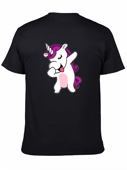 Camiseta Negra con Unicornio Dabbing