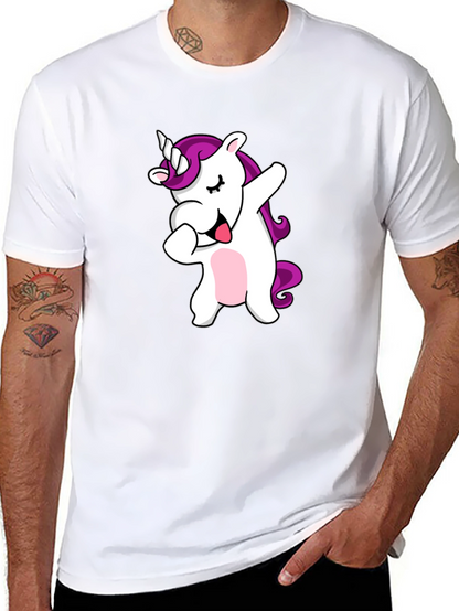 Camiseta Negra con Unicornio Dabbing
