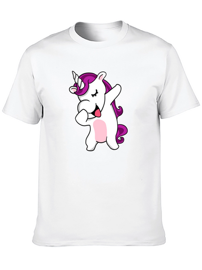 Camiseta Negra con Unicornio Dabbing