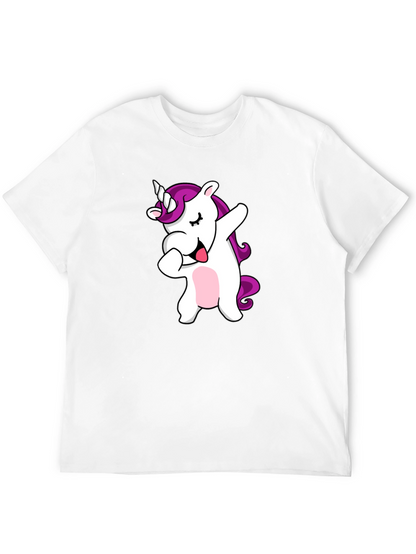 Camiseta Negra con Unicornio Dabbing
