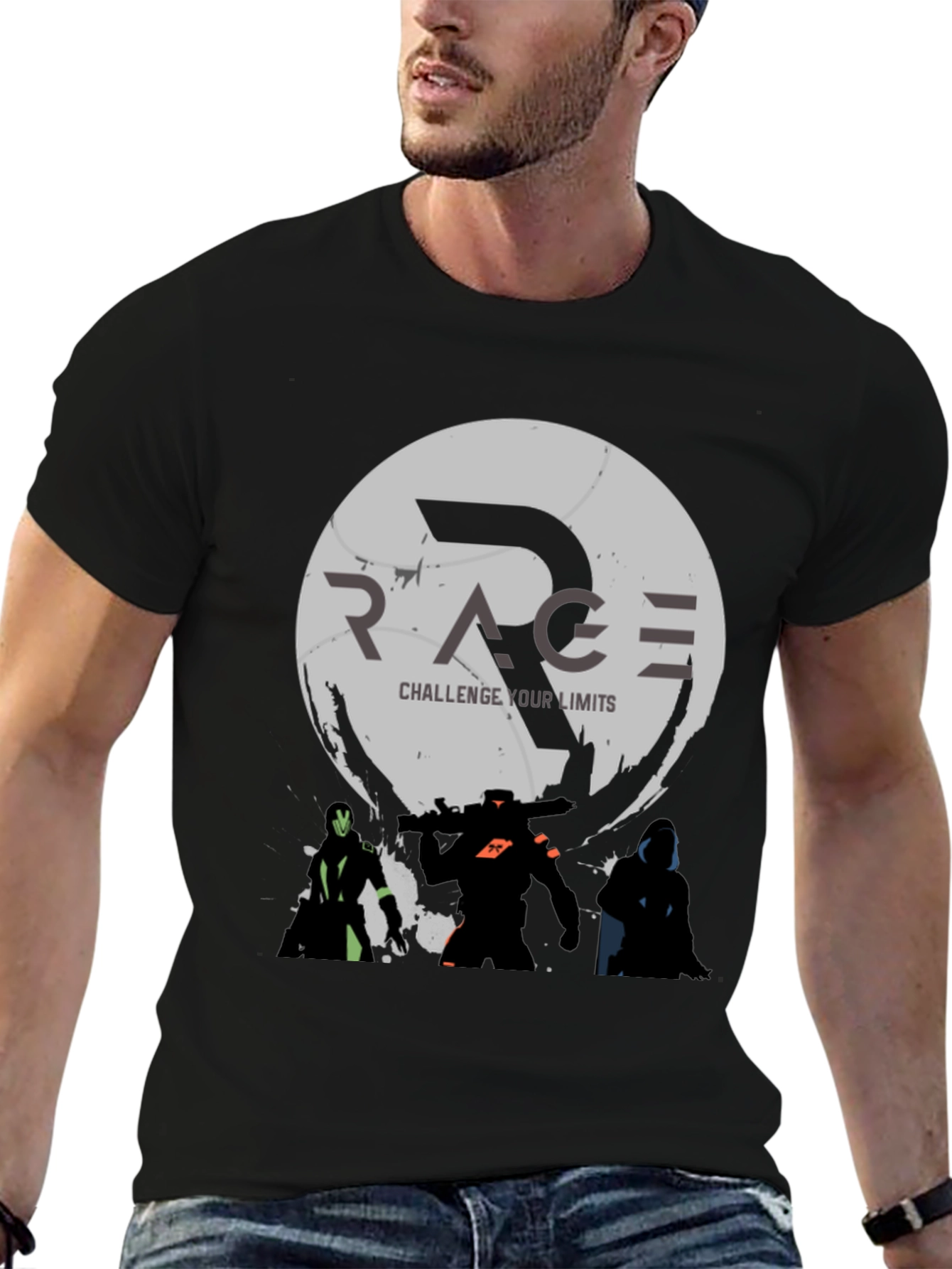 Camiseta Negra RACE: Challenge Your Limits