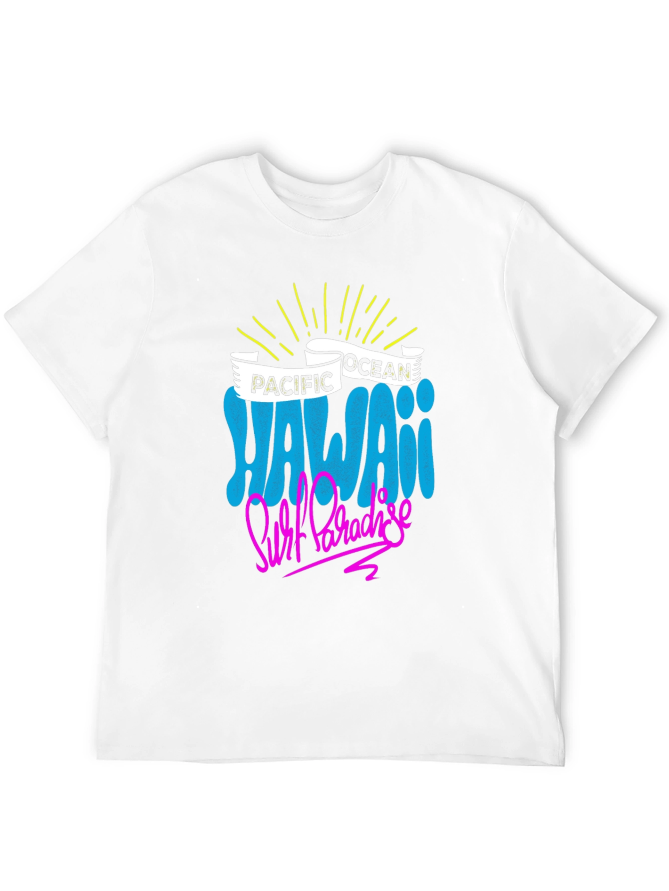 Camiseta Negra Hawaii Surf Paradise
