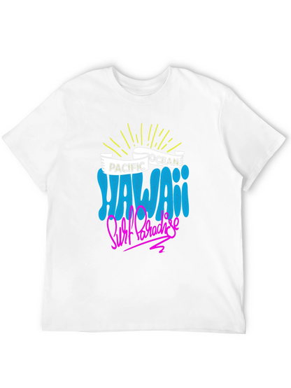 Camiseta Negra Hawaii Surf Paradise