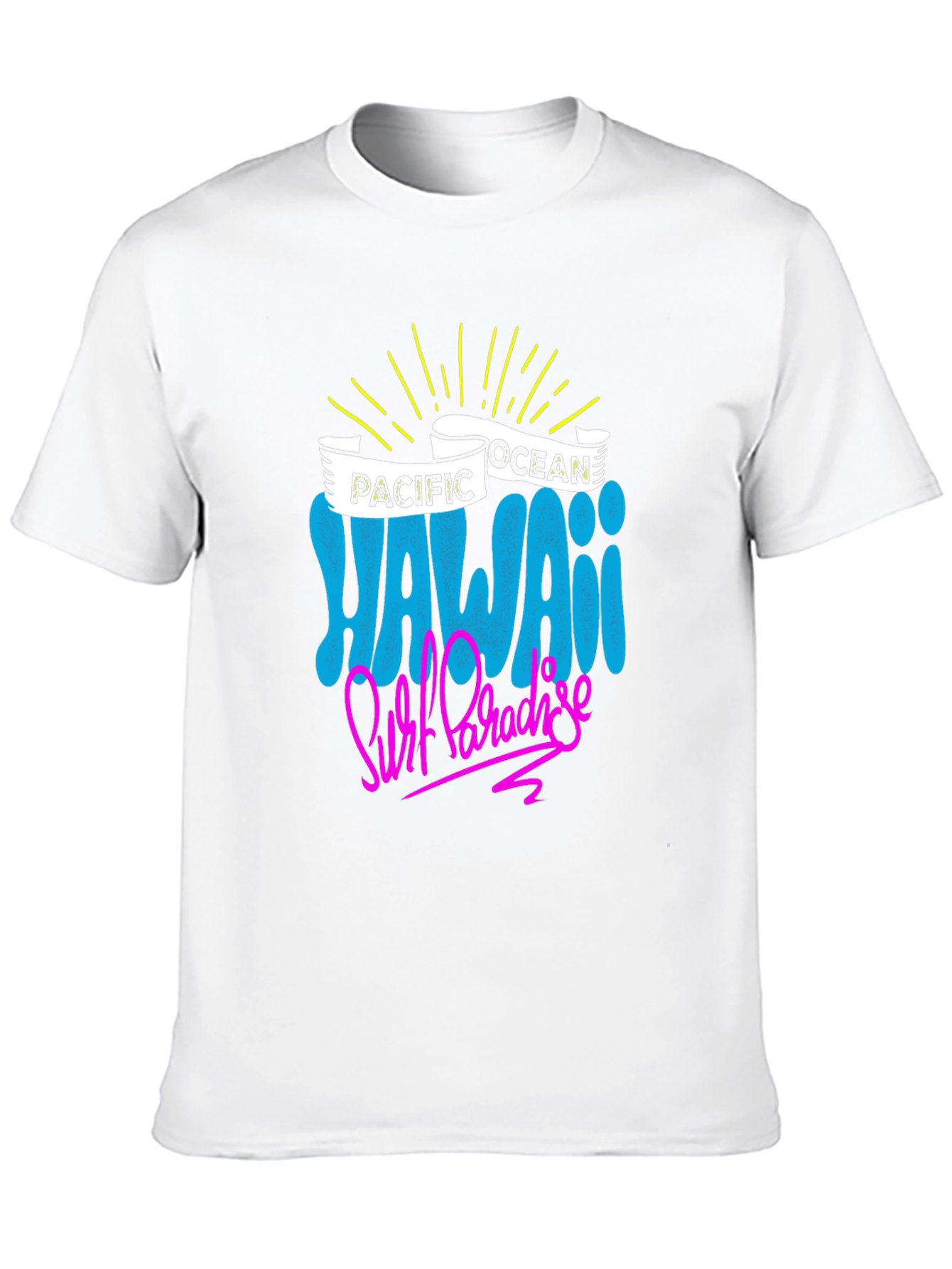 Camiseta Negra Hawaii Surf Paradise