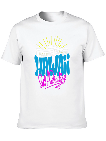 Camiseta Negra Hawaii Surf Paradise