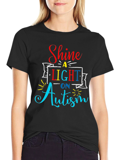Camiseta Negra Shine a Light on Autism