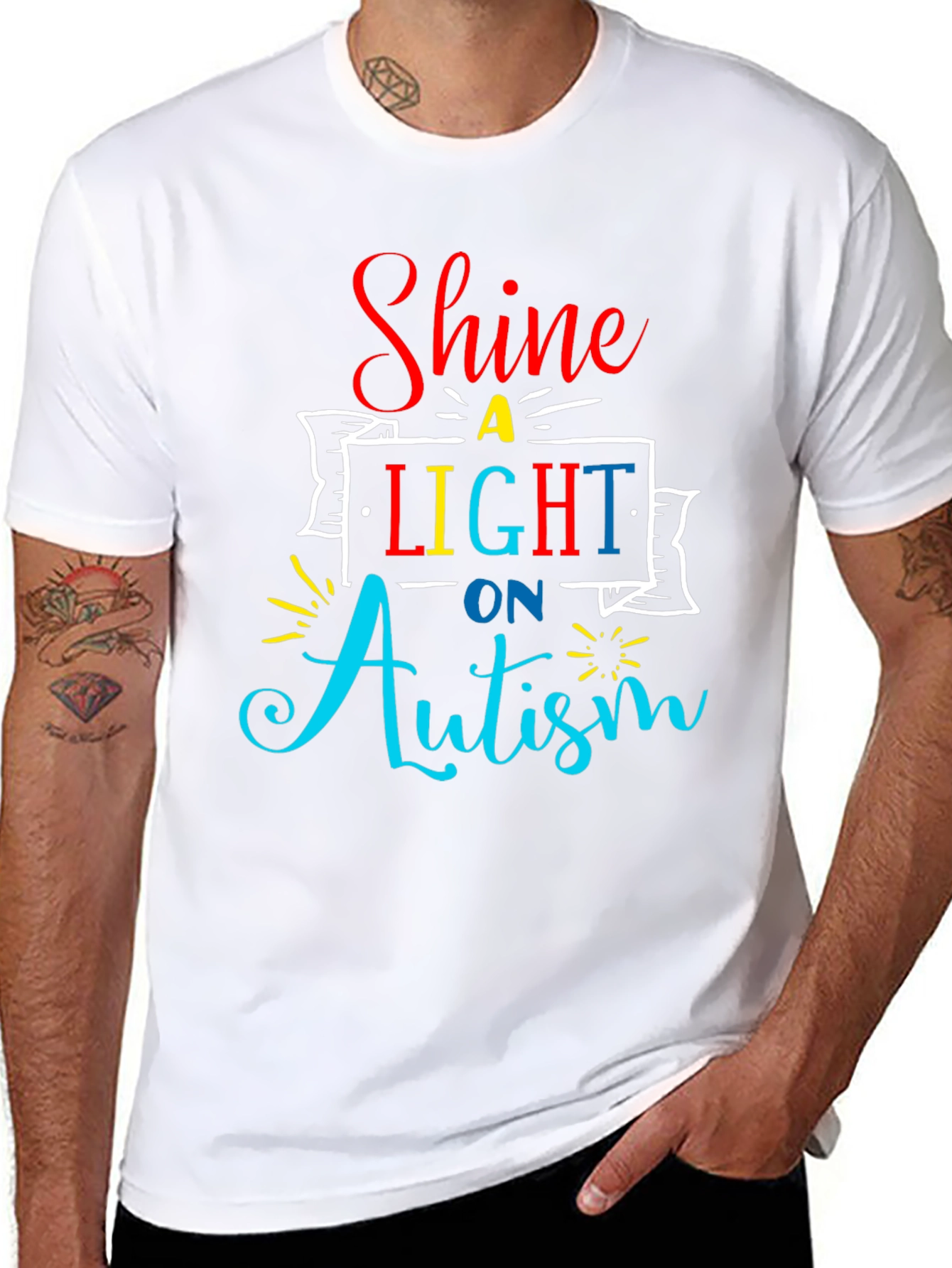 Camiseta Negra Shine a Light on Autism