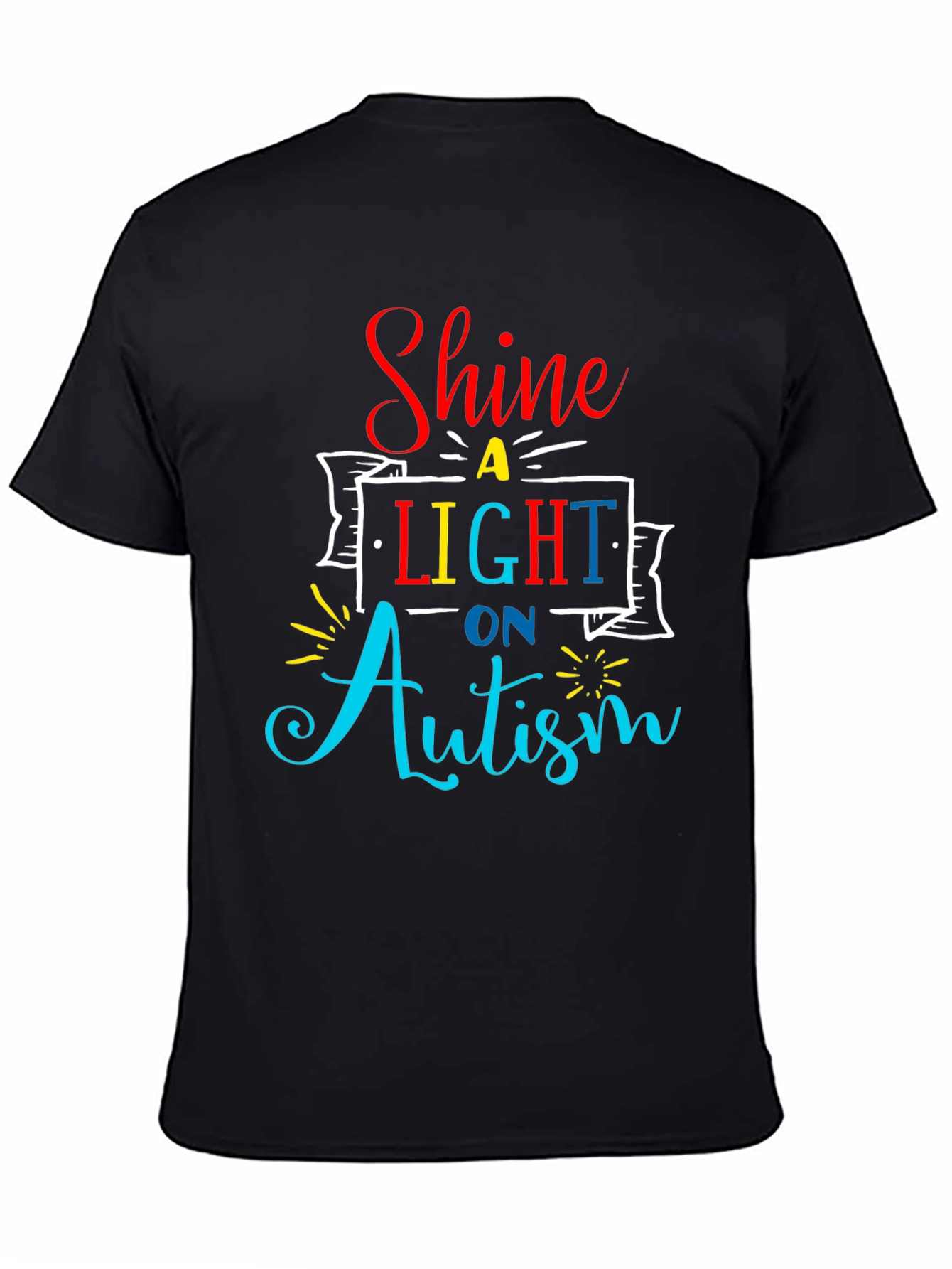 Camiseta Negra Shine a Light on Autism