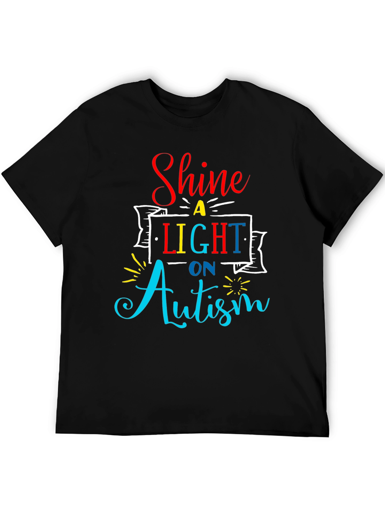 Camiseta Negra Shine a Light on Autism
