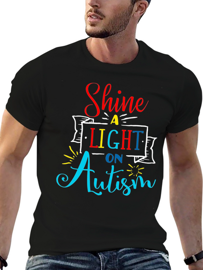 Camiseta Negra Shine a Light on Autism