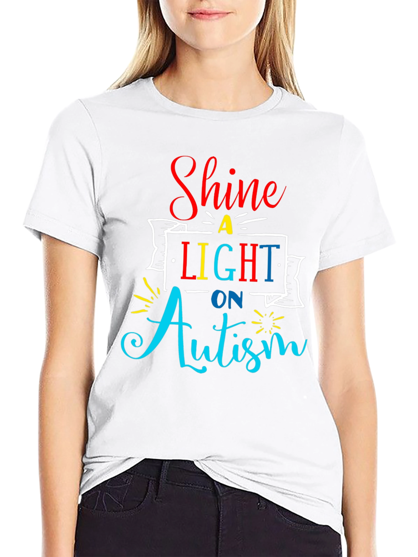 Camiseta Negra Shine a Light on Autism