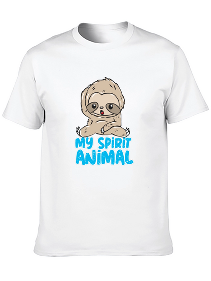 Camiseta Negra Mi Animal Espiritual Perezoso