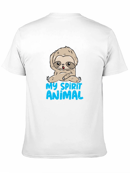 Camiseta Negra Mi Animal Espiritual Perezoso