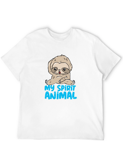 Camiseta Negra Mi Animal Espiritual Perezoso