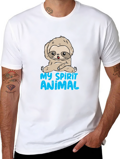 Camiseta Negra Mi Animal Espiritual Perezoso