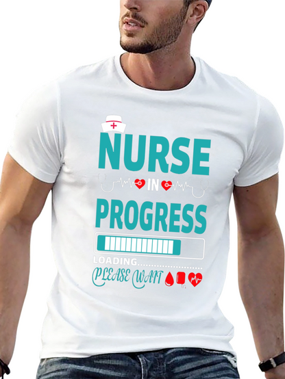 Camiseta Negra: Enfermera en Progreso - Diseño Médico