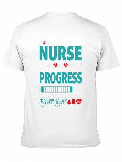 Camiseta Negra: Enfermera en Progreso - Diseño Médico