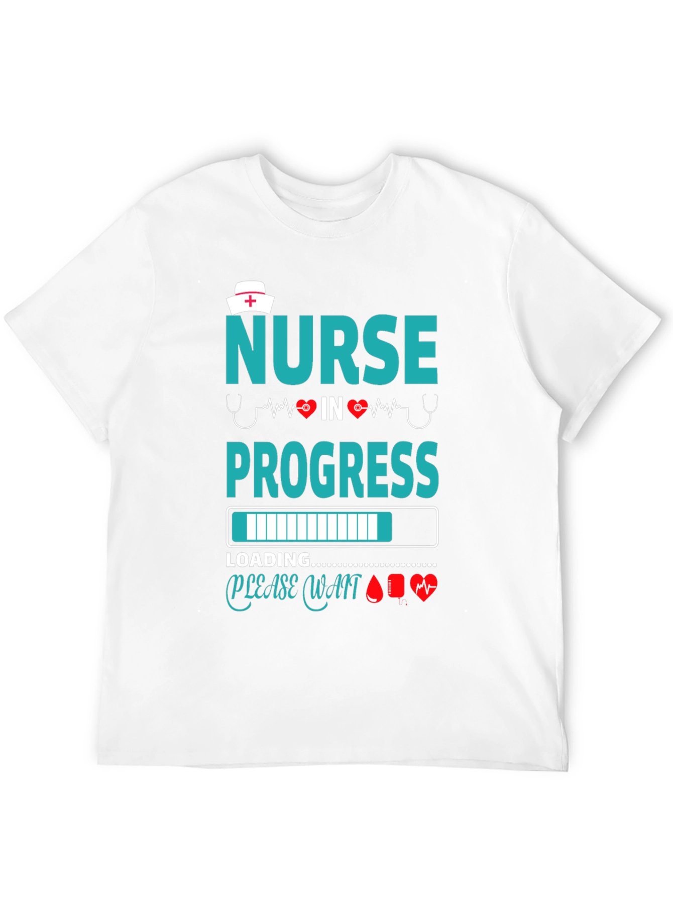 Camiseta Negra: Enfermera en Progreso - Diseño Médico