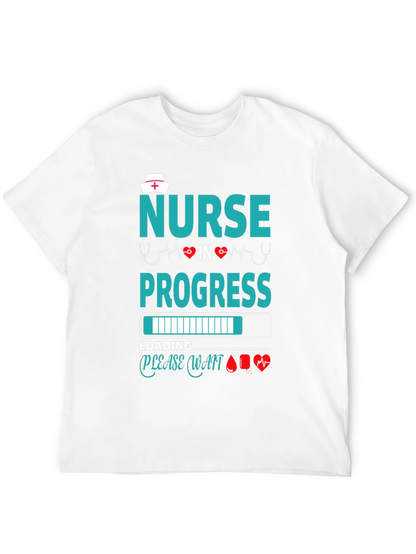 Camiseta Negra: Enfermera en Progreso - Diseño Médico