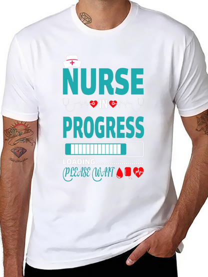 Camiseta Negra: Enfermera en Progreso - Diseño Médico