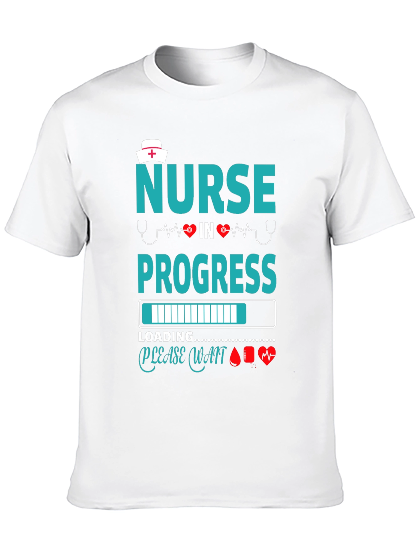 Camiseta Negra: Enfermera en Progreso - Diseño Médico