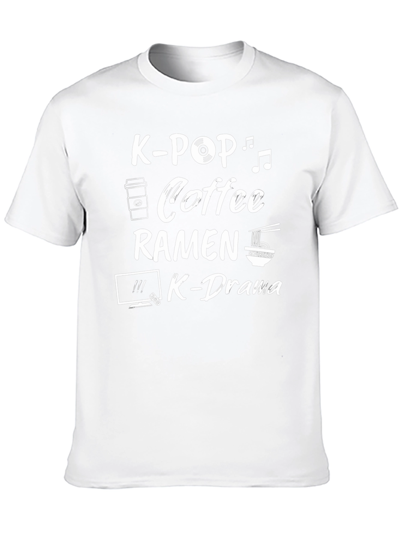 Camiseta Negra K-Pop Café Ramen K-Drama