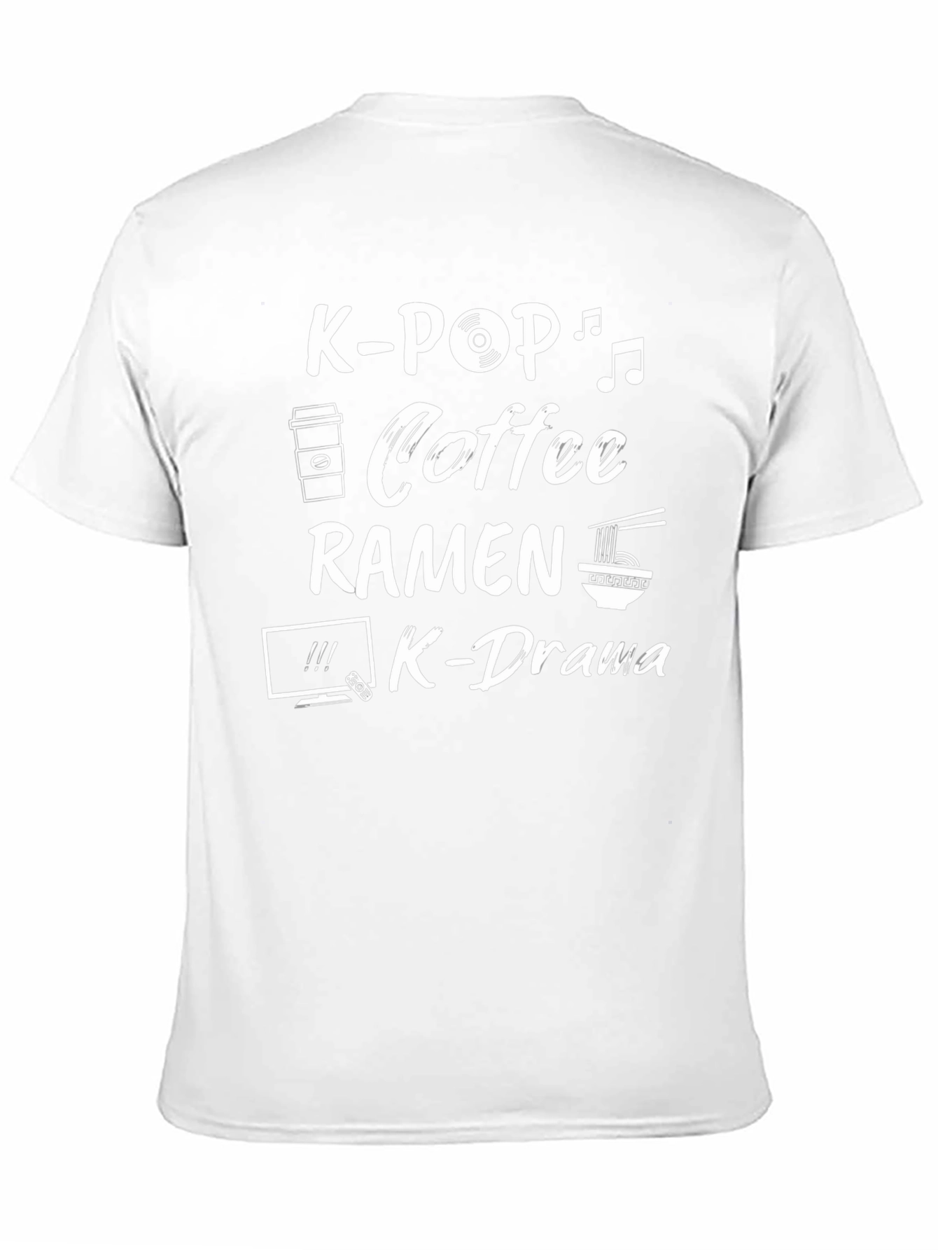 Camiseta Negra K-Pop Café Ramen K-Drama