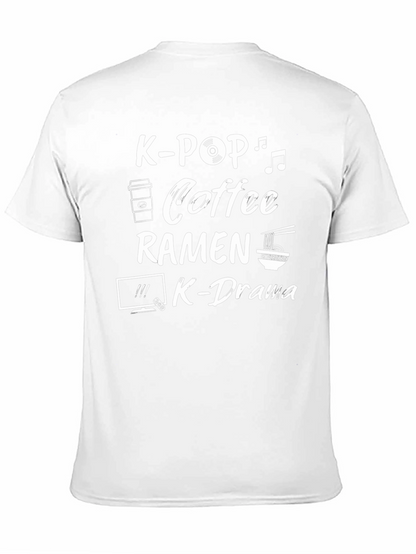Camiseta Negra K-Pop Café Ramen K-Drama