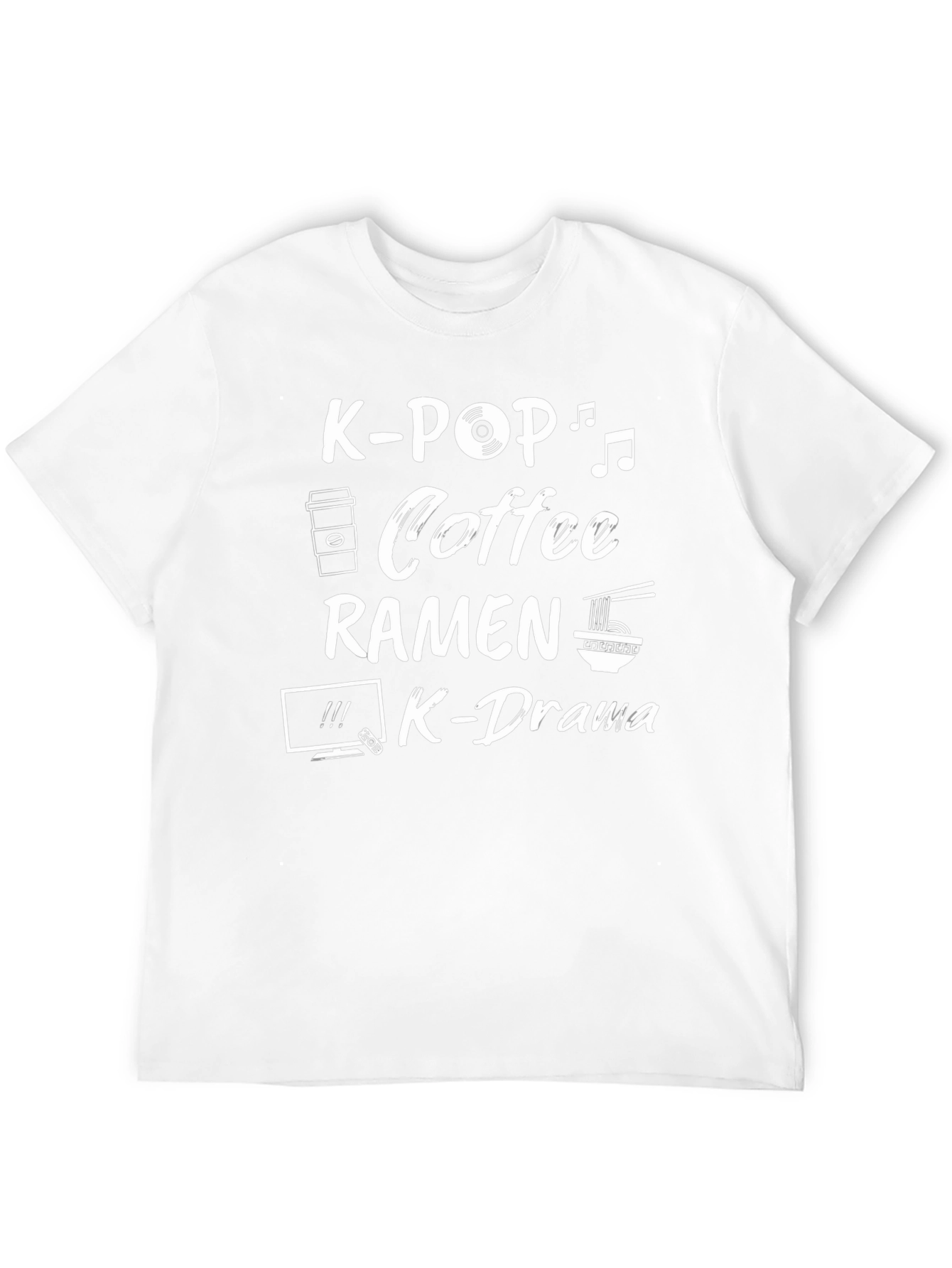 Camiseta Negra K-Pop Café Ramen K-Drama