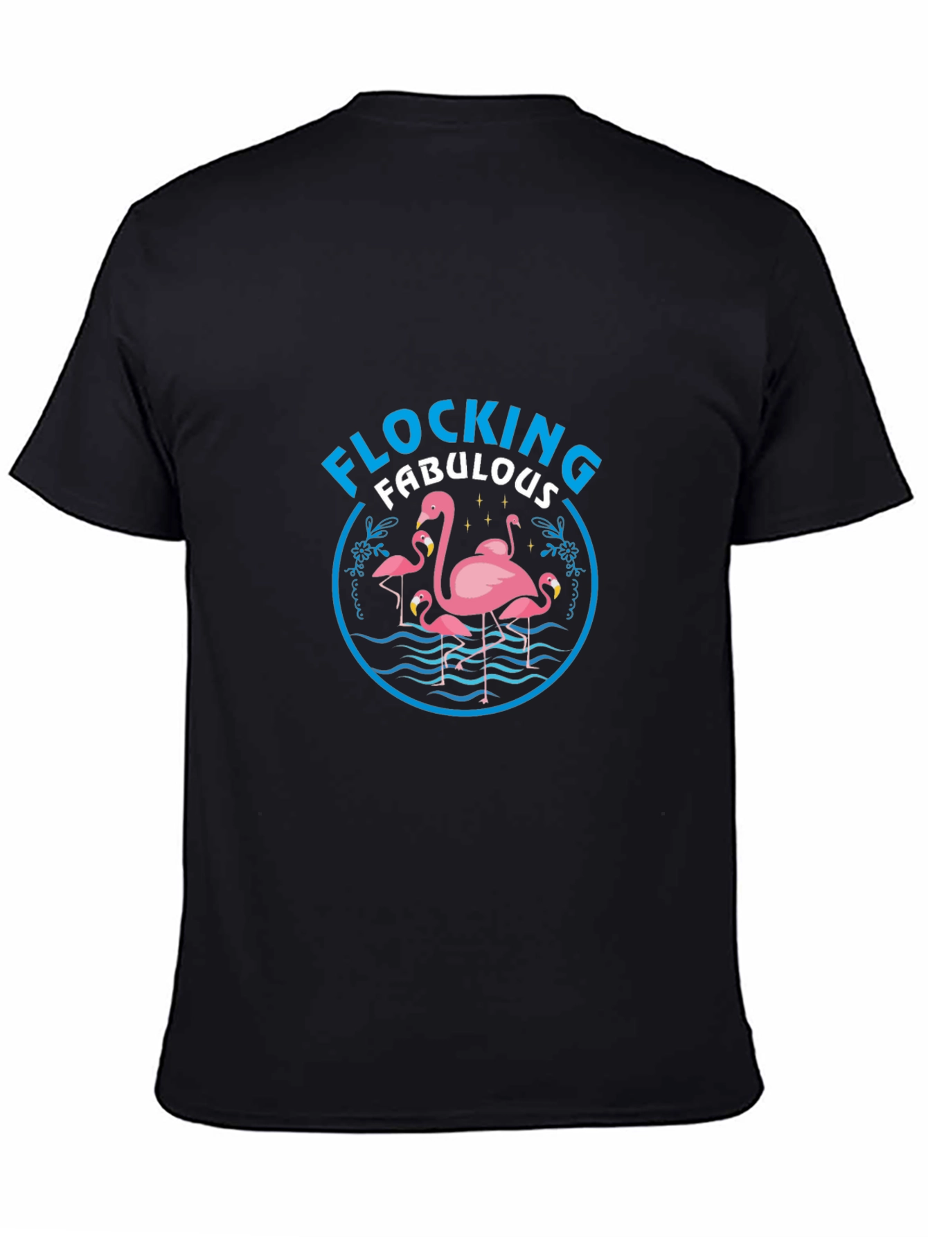 Camiseta Negra Flamencos Flocking Fabulous