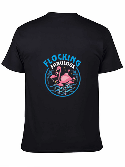 Camiseta Negra Flamencos Flocking Fabulous