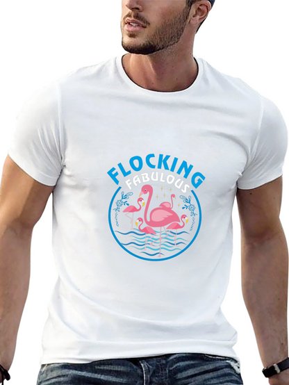 Camiseta Negra Flamencos Flocking Fabulous