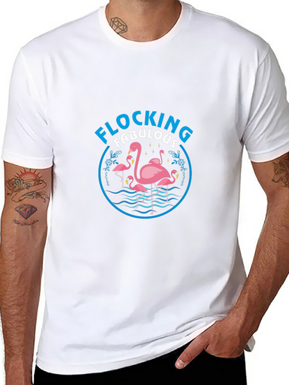 Camiseta Negra Flamencos Flocking Fabulous