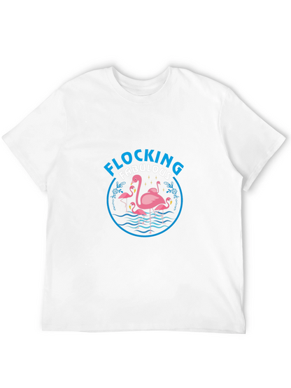 Camiseta Negra Flamencos Flocking Fabulous